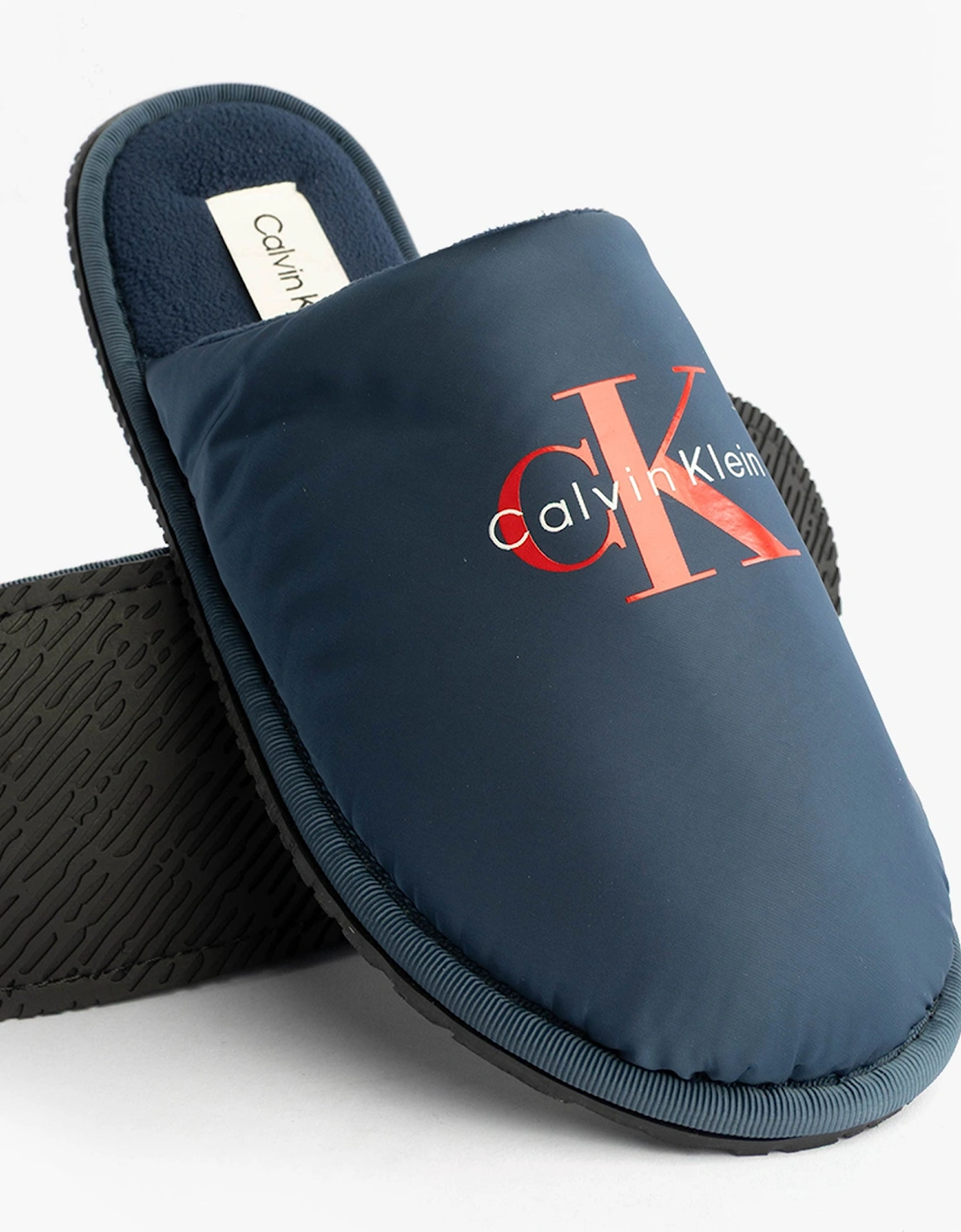 Calvin Klein Men's Blue Ck Mono Mule Slippers in Size 7, Sports Direct - Image 4
