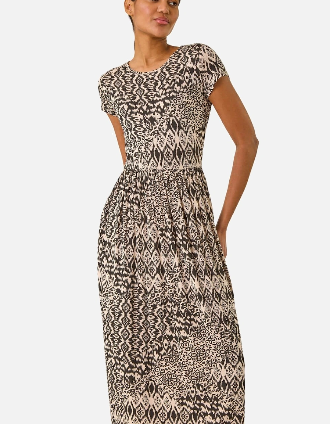 Abstract Print Midi Dress, 2 of 1