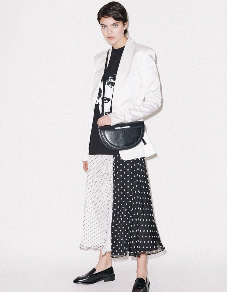 White Satin Tailored Jacket