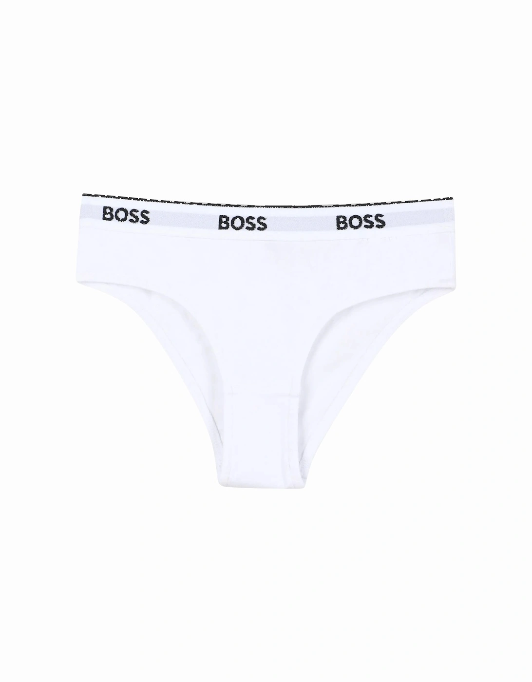 Girls 2-Pack Classic Logo Briefs, Black/White