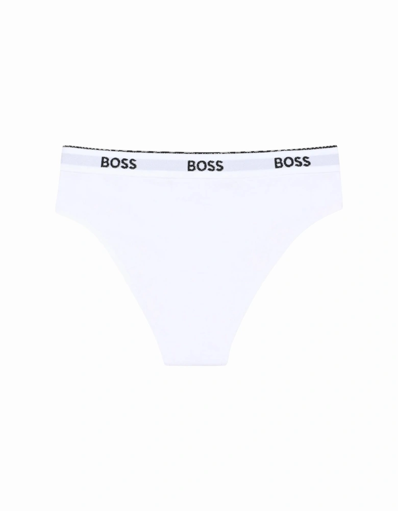 Girls 2-Pack Classic Logo Briefs, Black/White