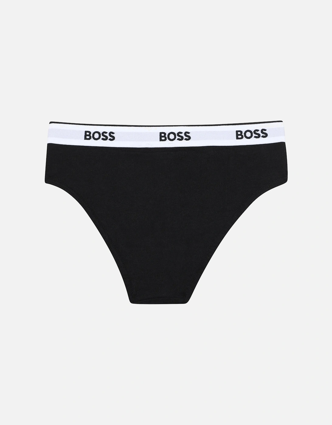 Girls 2-Pack Classic Logo Briefs, Black/White