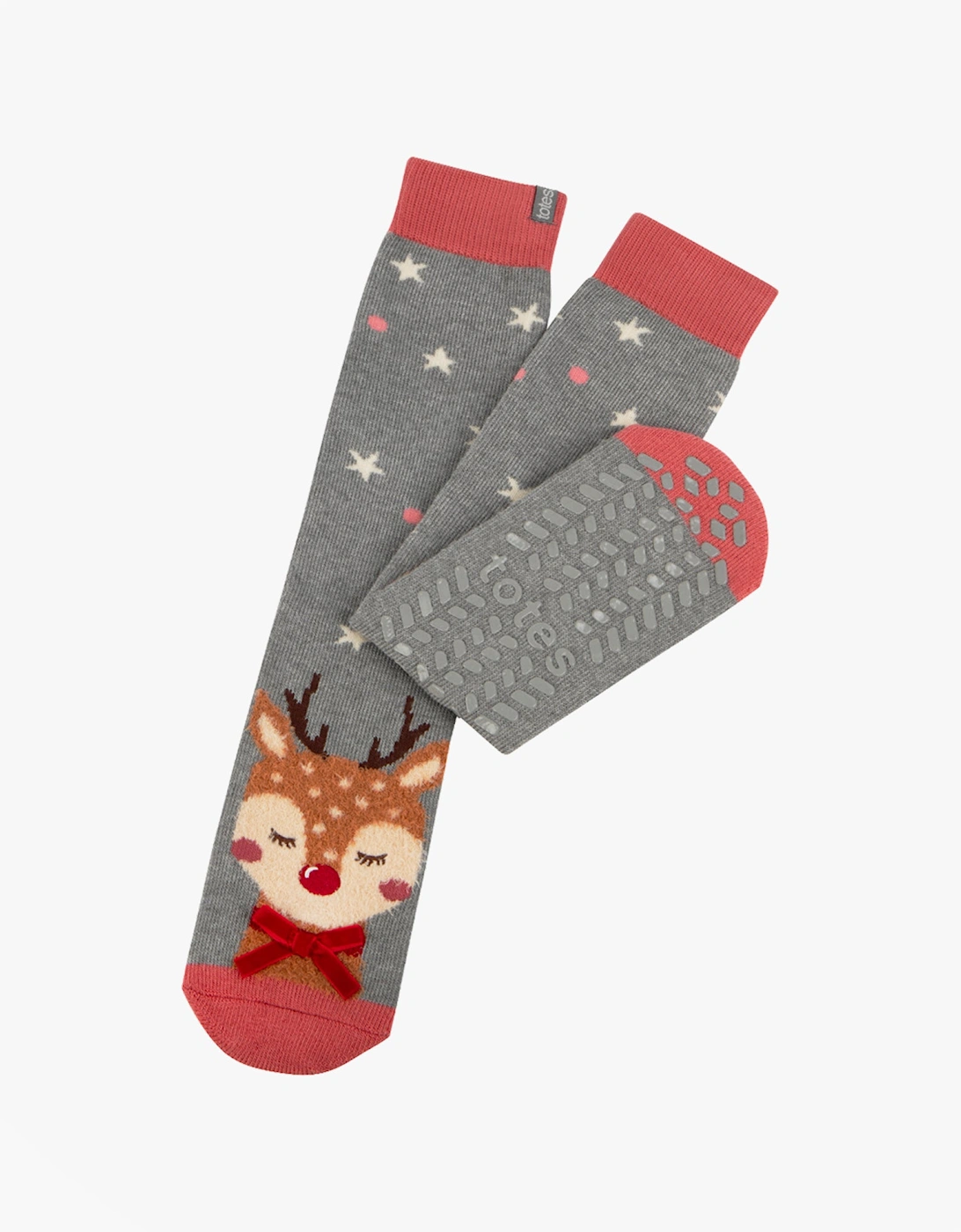 SINGLE ORIGINAL SLIPPER SOCKS Womens Socks Reindeer, 3 of 2
