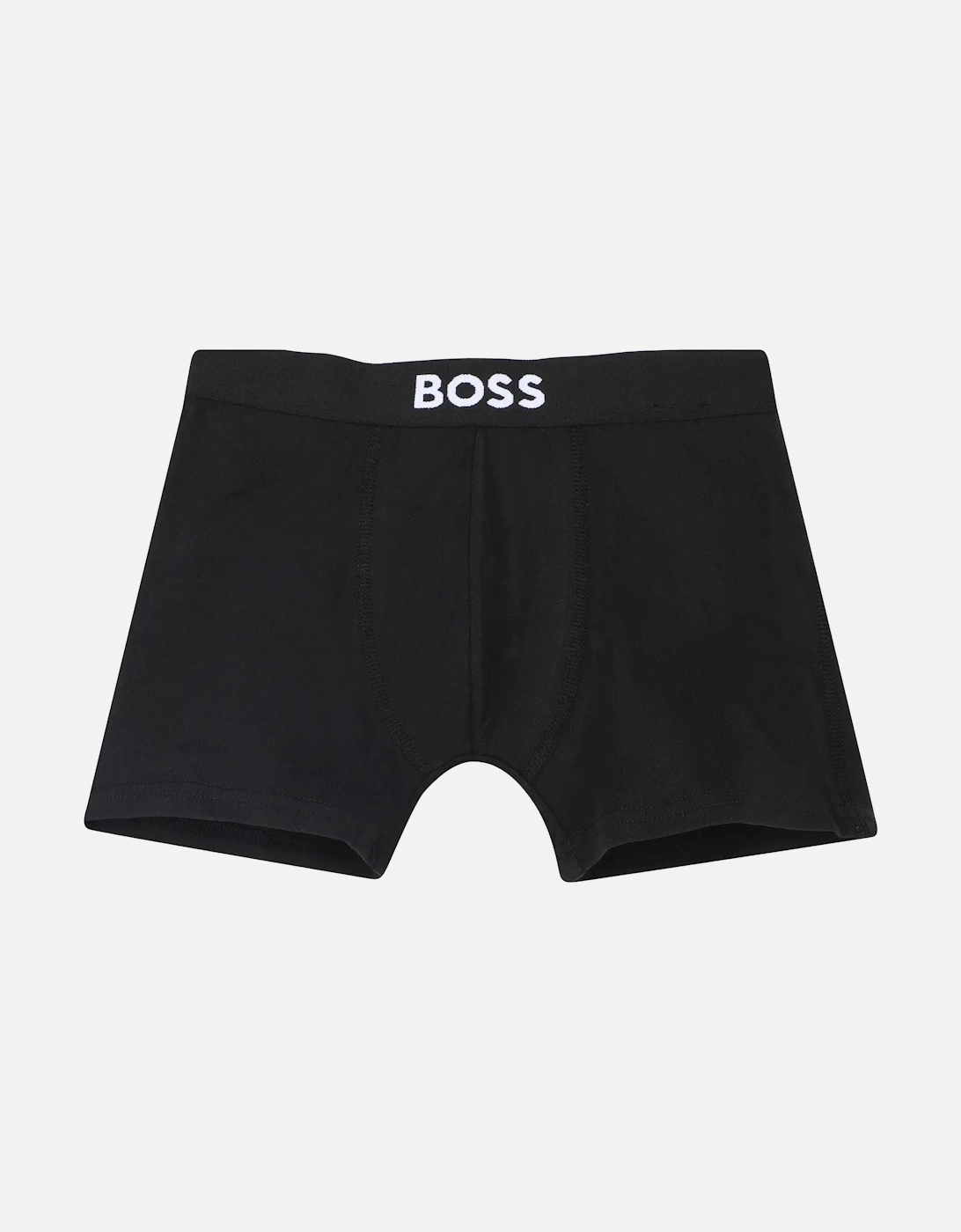 Boys 2-Pack Bold Logo Boxer Trunks, Black
