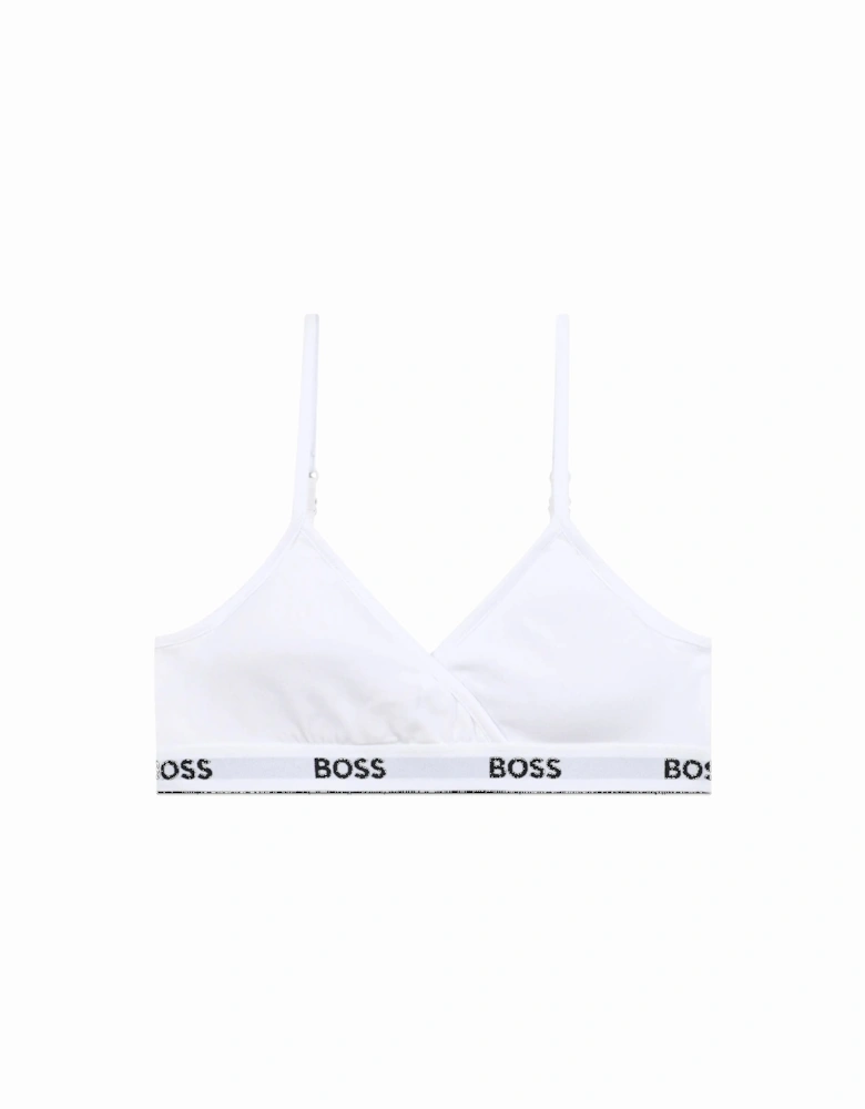 Girls 2-Pack Classic Logo Bralettes, Black/White