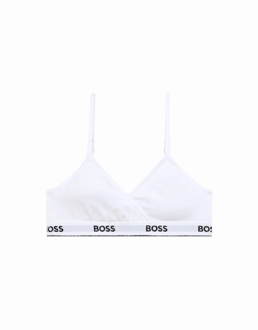 Girls 2-Pack Classic Logo Bralettes, Black/White