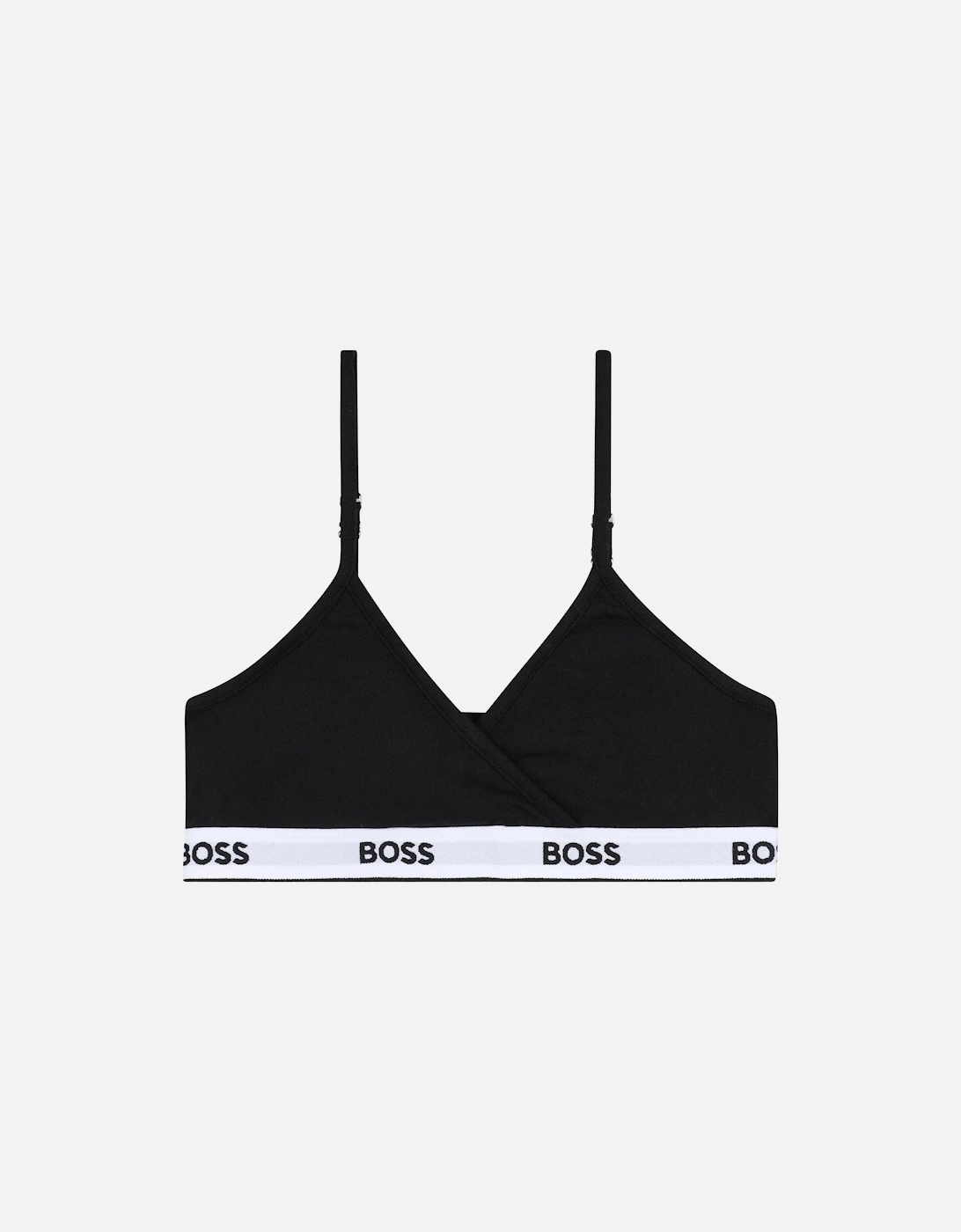 Girls 2-Pack Classic Logo Bralettes, Black/White
