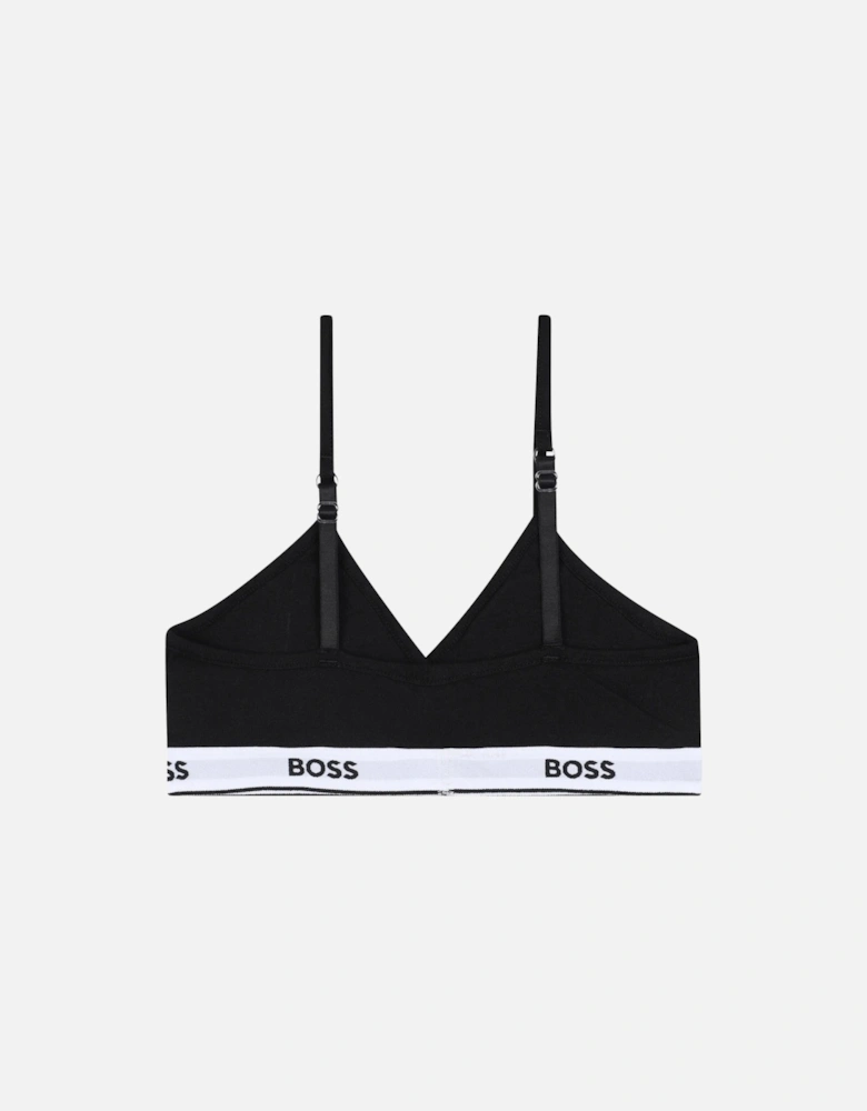 Girls 2-Pack Classic Logo Bralettes, Black/White