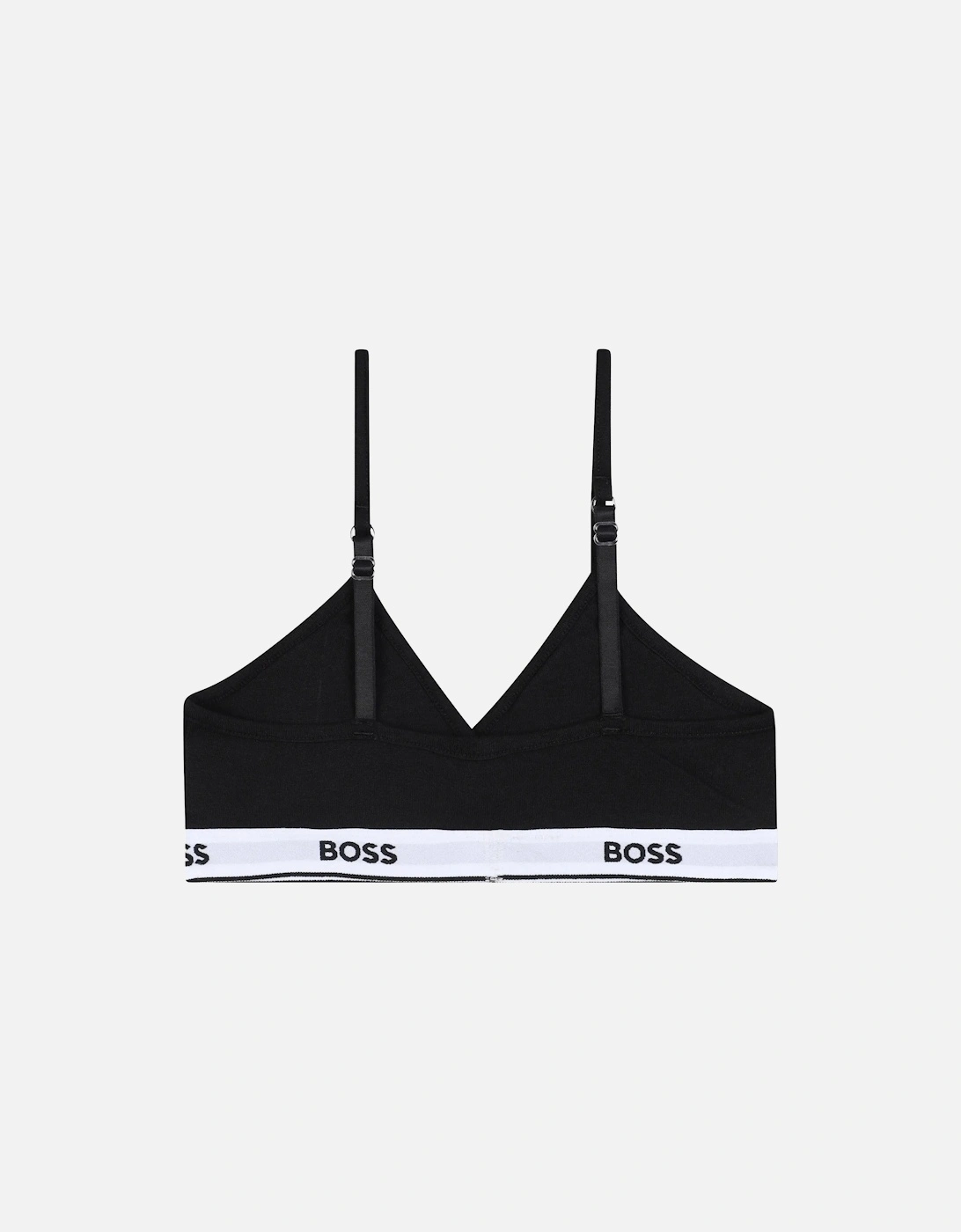 Girls 2-Pack Classic Logo Bralettes, Black/White
