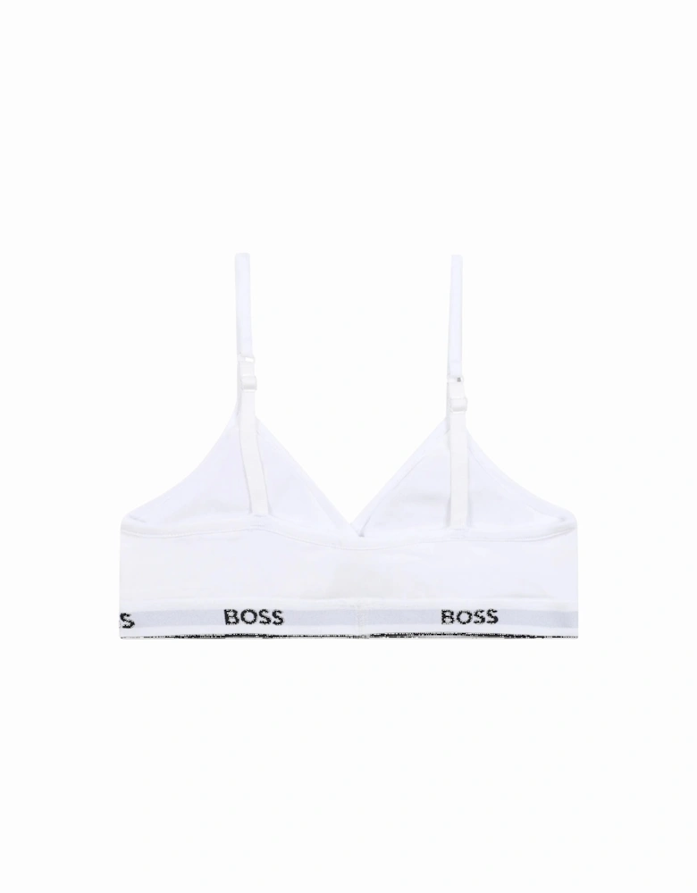 Girls 2-Pack Classic Logo Bralettes, Black/White