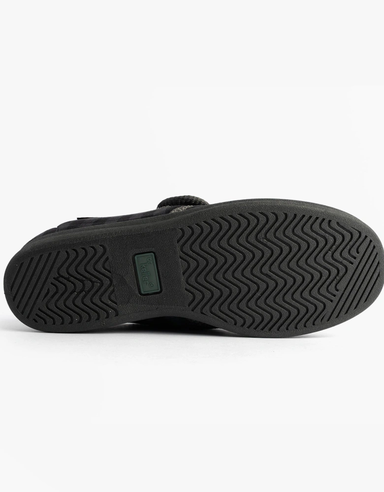 DARREN VELC Mens Touch Fasten Slippers Grey
