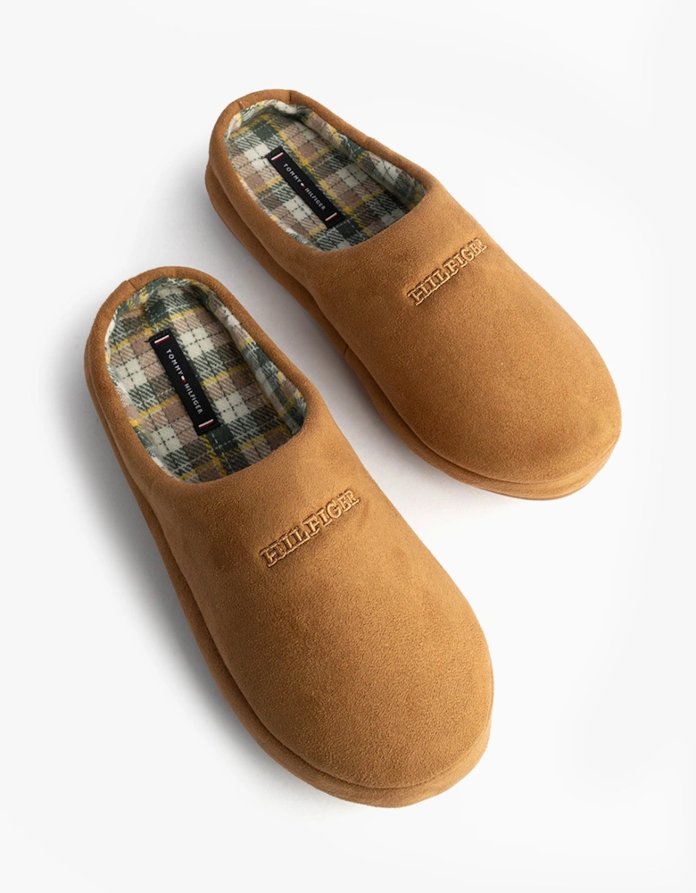 HILFIGER M SDE CHECK Mens House Slippers Desert Khaki