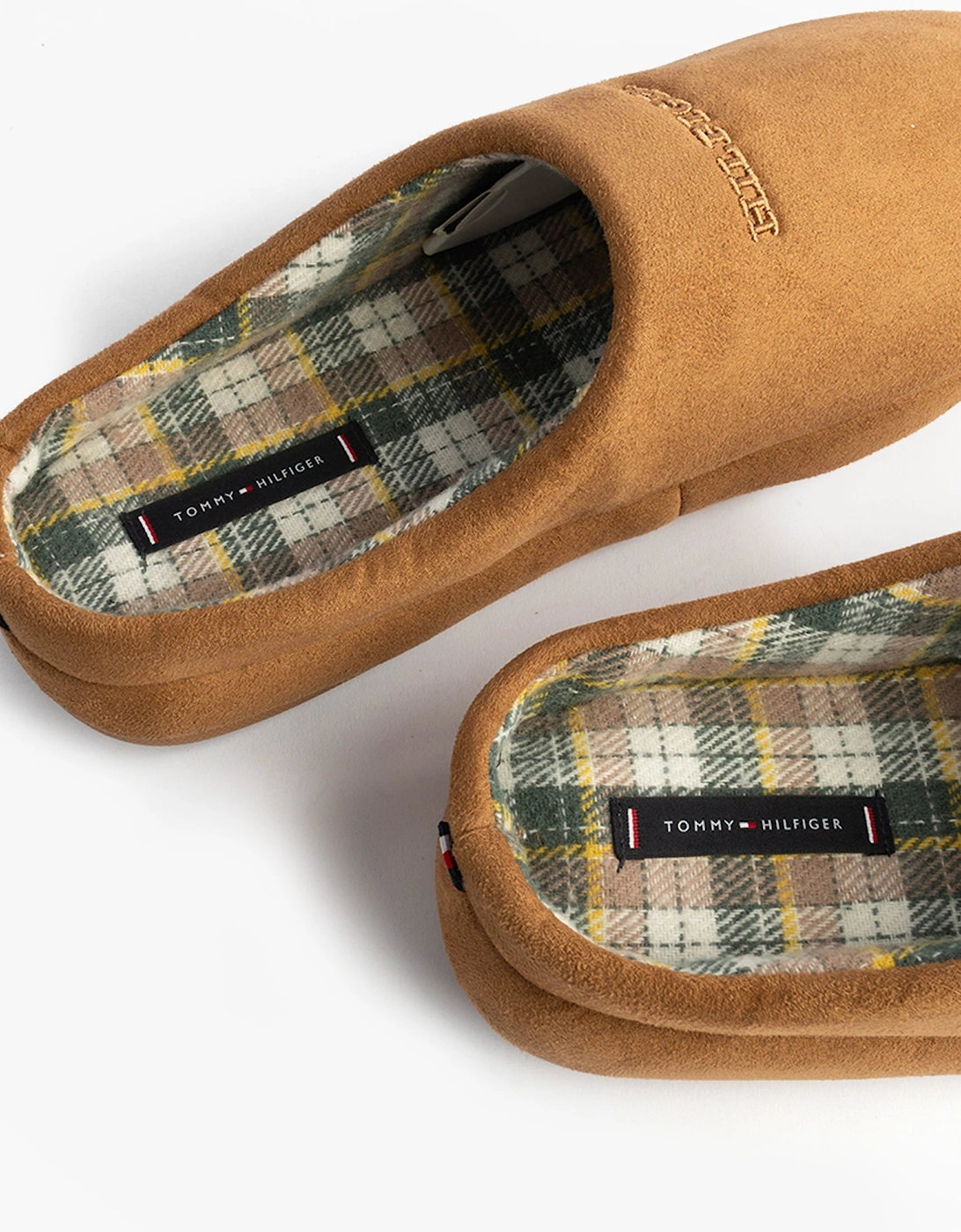 HILFIGER M SDE CHECK Mens House Slippers Desert Khaki