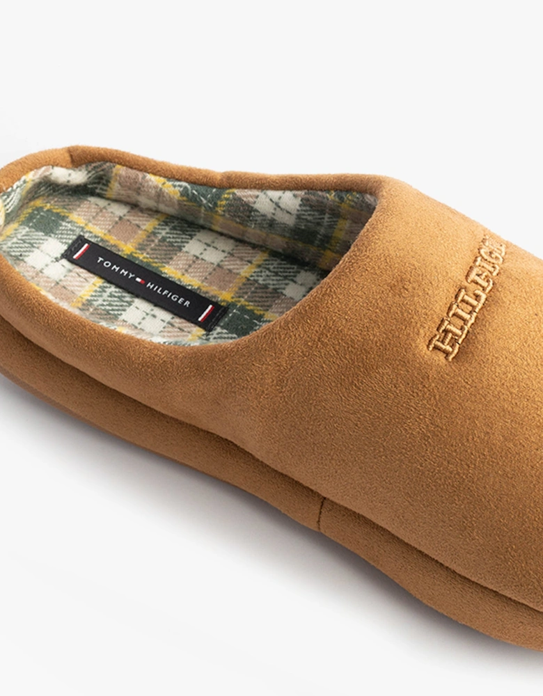 HILFIGER M SDE CHECK Mens House Slippers Desert Khaki