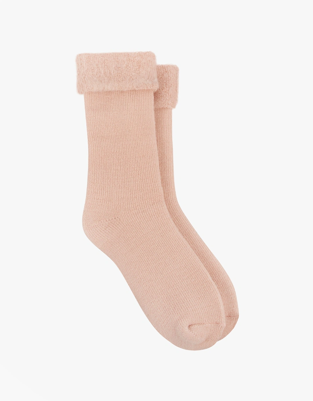 BRUSHED THERMAL BED SOCKS Womens Socks Dusky Pink, 3 of 2