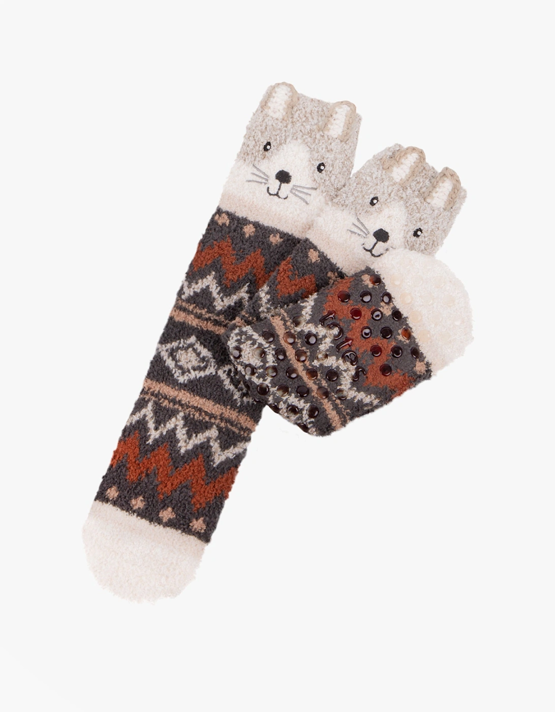 NOVELTY SUPER SOFT SLIPPER SOCKS Womens Socks Cat, 3 of 2