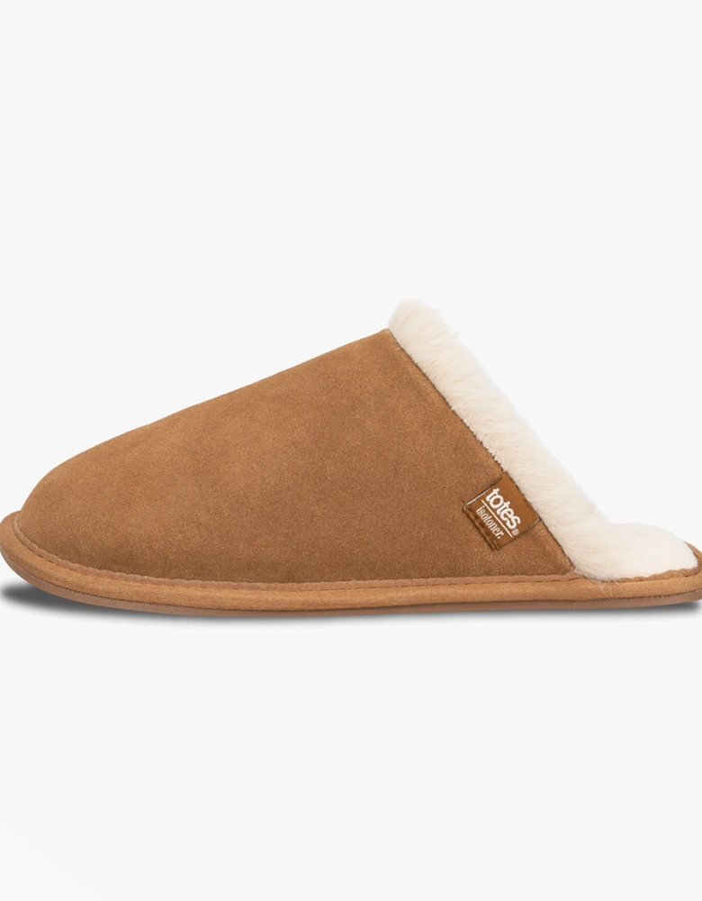 Isotoner REAL SUEDE MULE Womens Slippers Tan