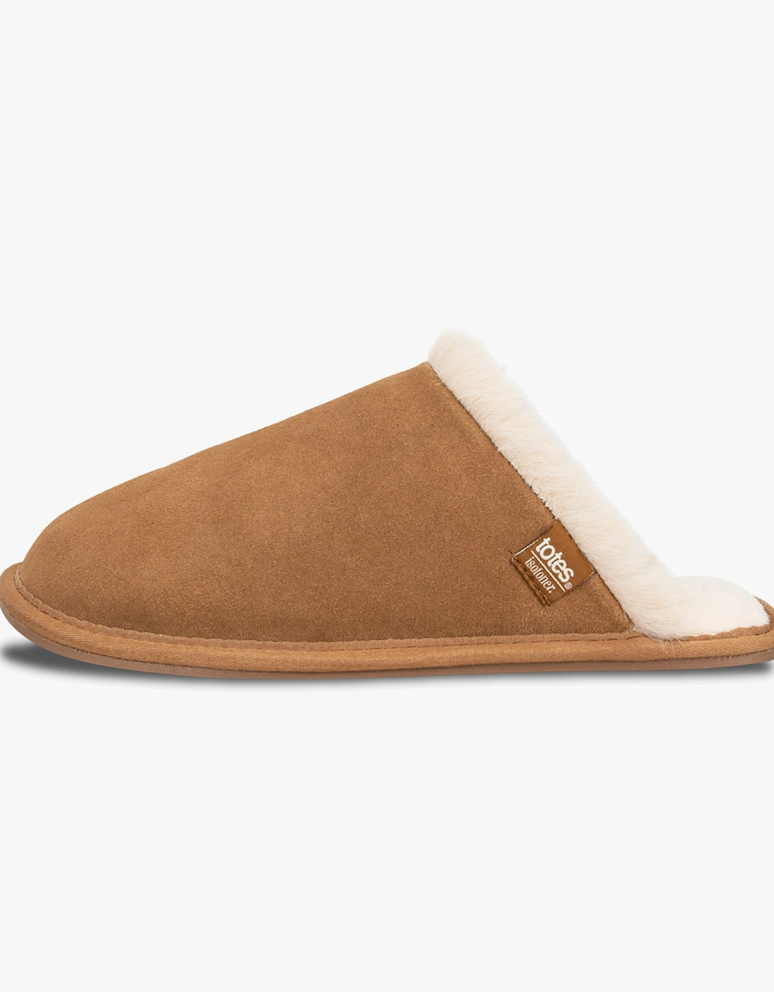 Isotoner REAL SUEDE MULE Womens Slippers Tan, 3 of 2