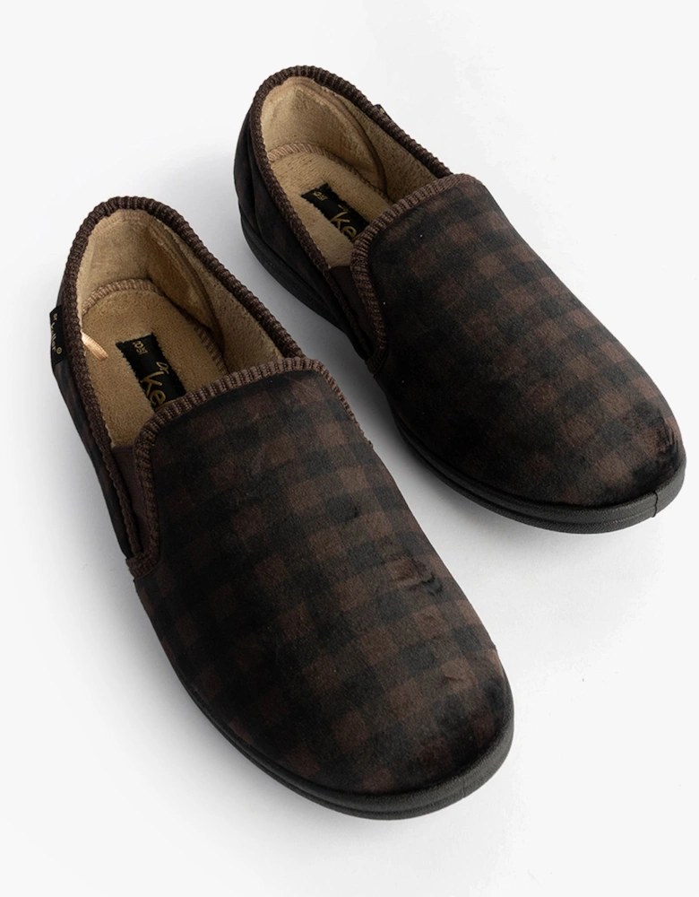 DARREN GUSS Mens Slippers Brown