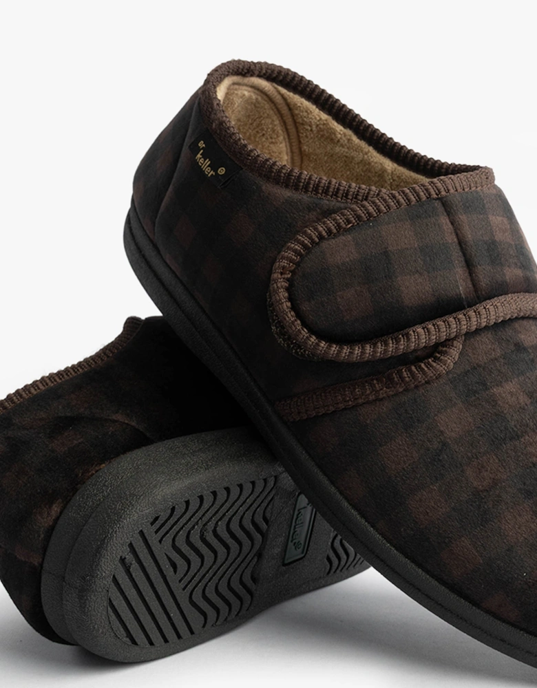 DARREN VELC Mens Slippers Brown