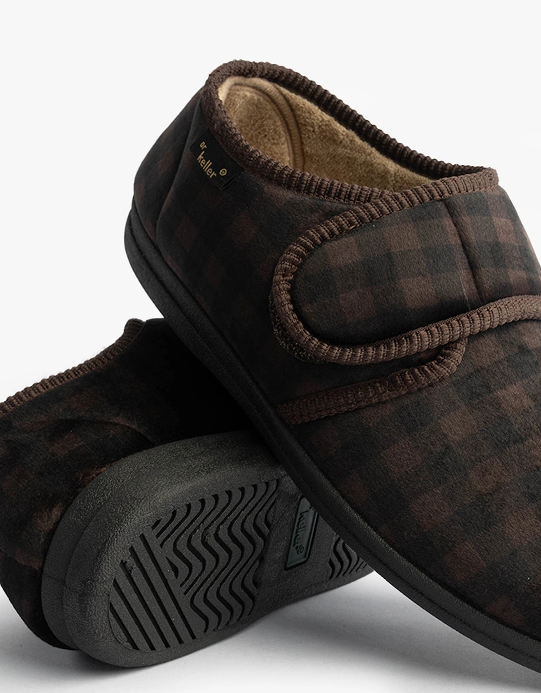 DARREN VELC Mens Slippers Brown