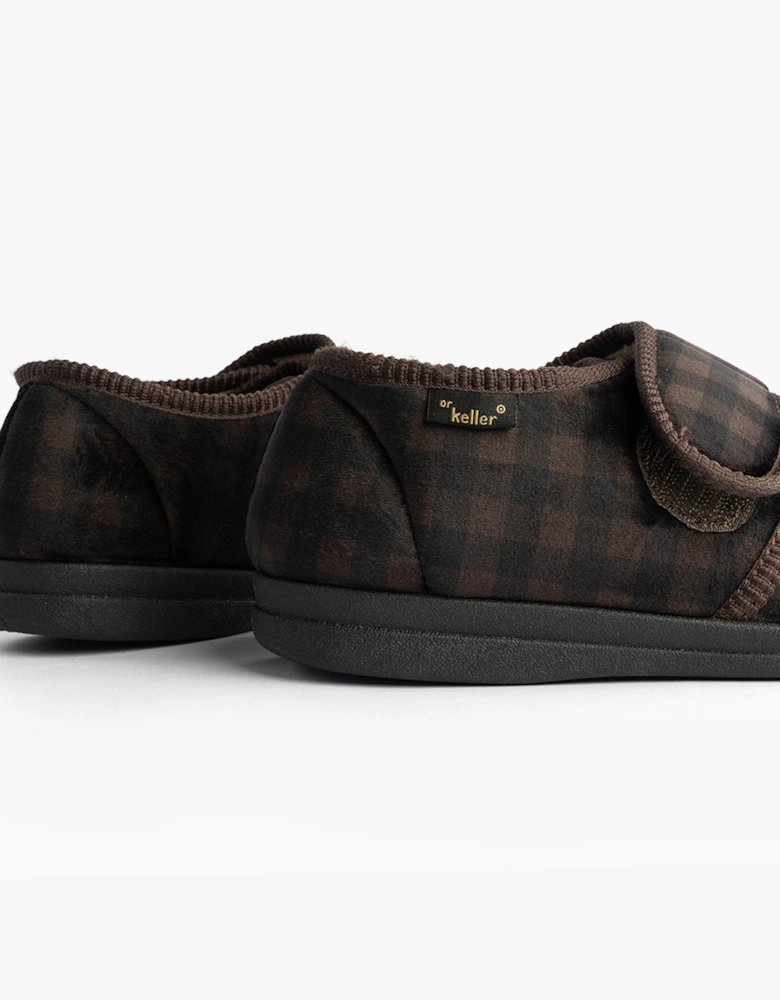 DARREN VELC Mens Slippers Brown