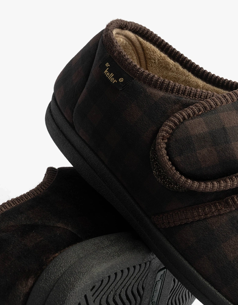 DARREN VELC Mens Slippers Brown