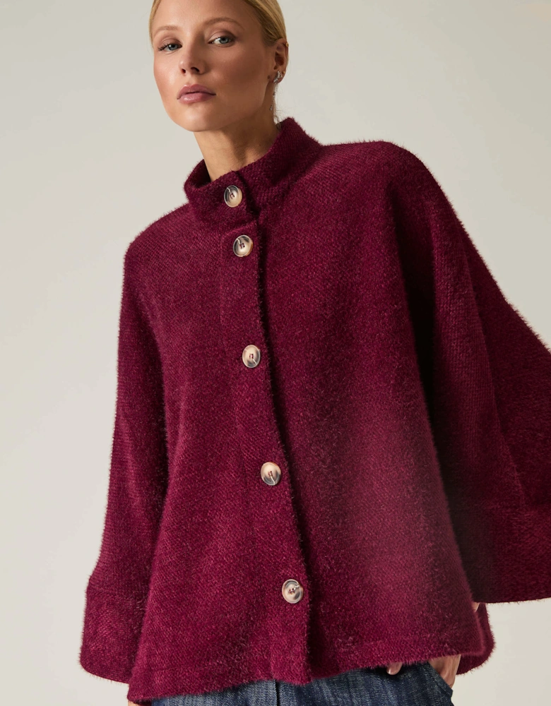 Burgundy Batwing Jacket