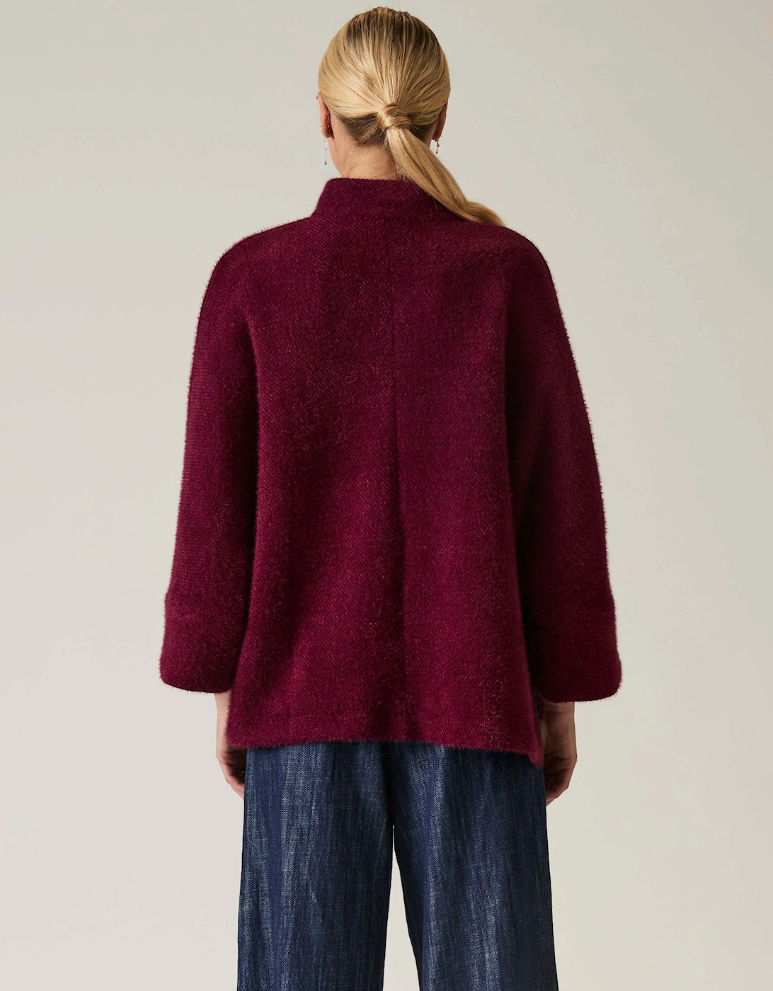 Burgundy Batwing Jacket