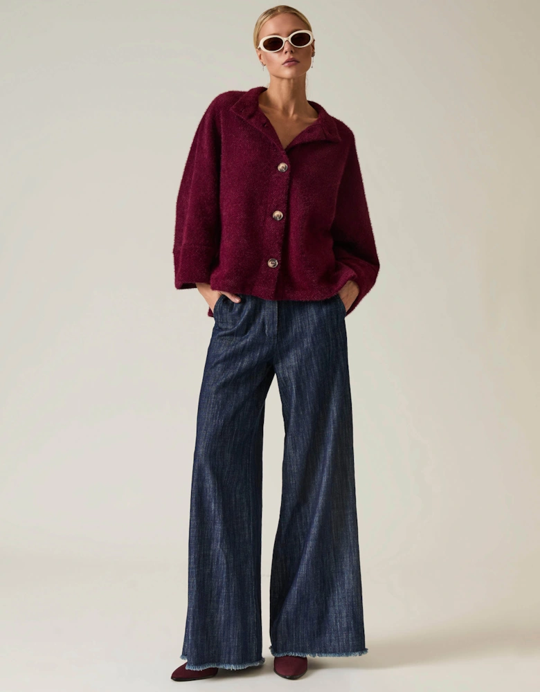 Burgundy Batwing Jacket