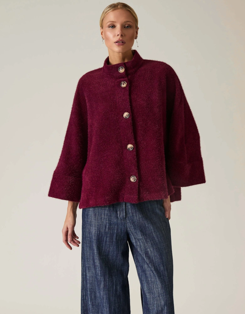 Burgundy Batwing Jacket