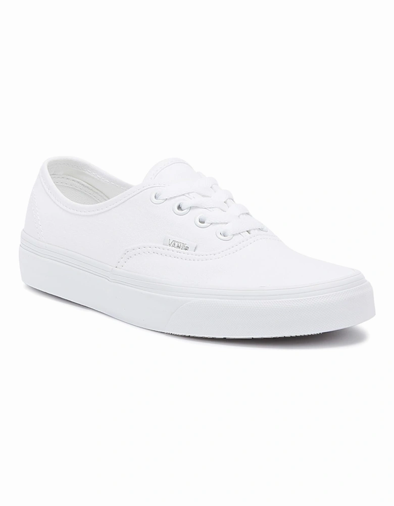 Authentic Mens White Canvas Trainers
