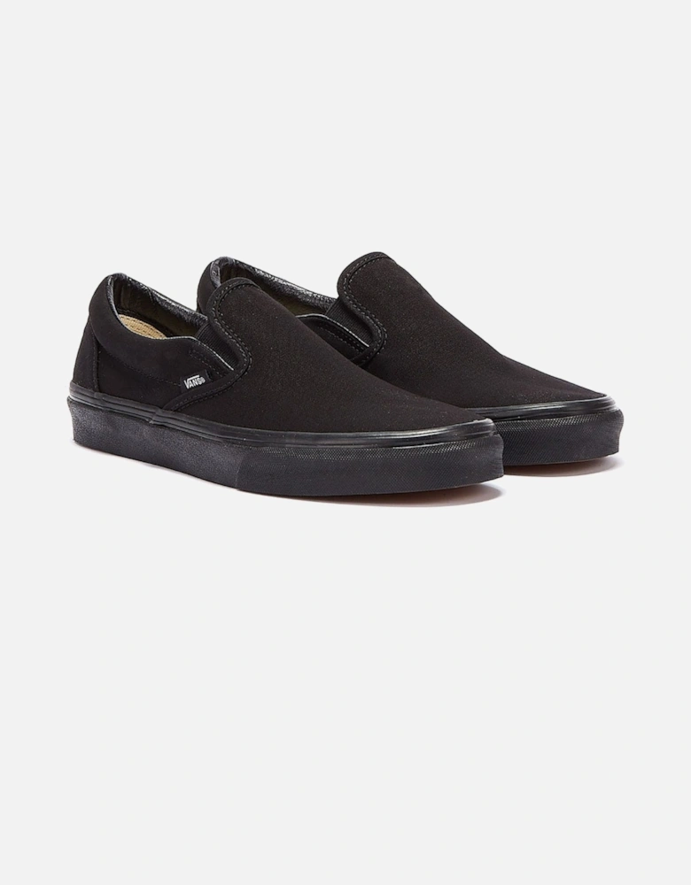 Classic Slip on Womens Black Canvas Trainers
