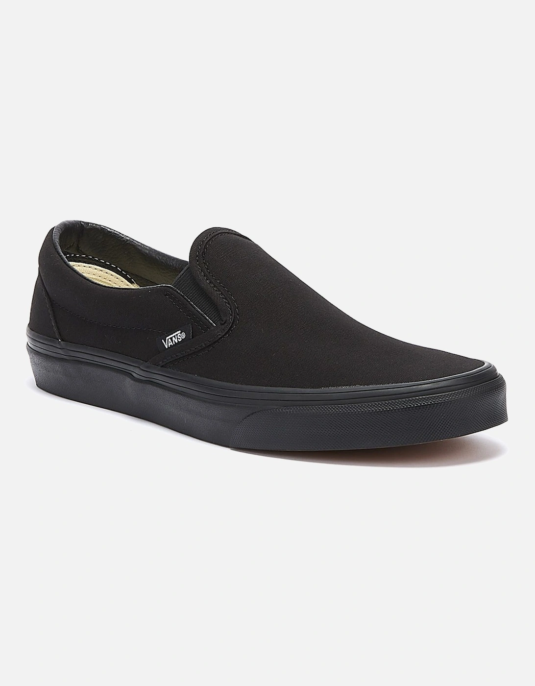 Classic Slip on Womens Black Canvas Trainers