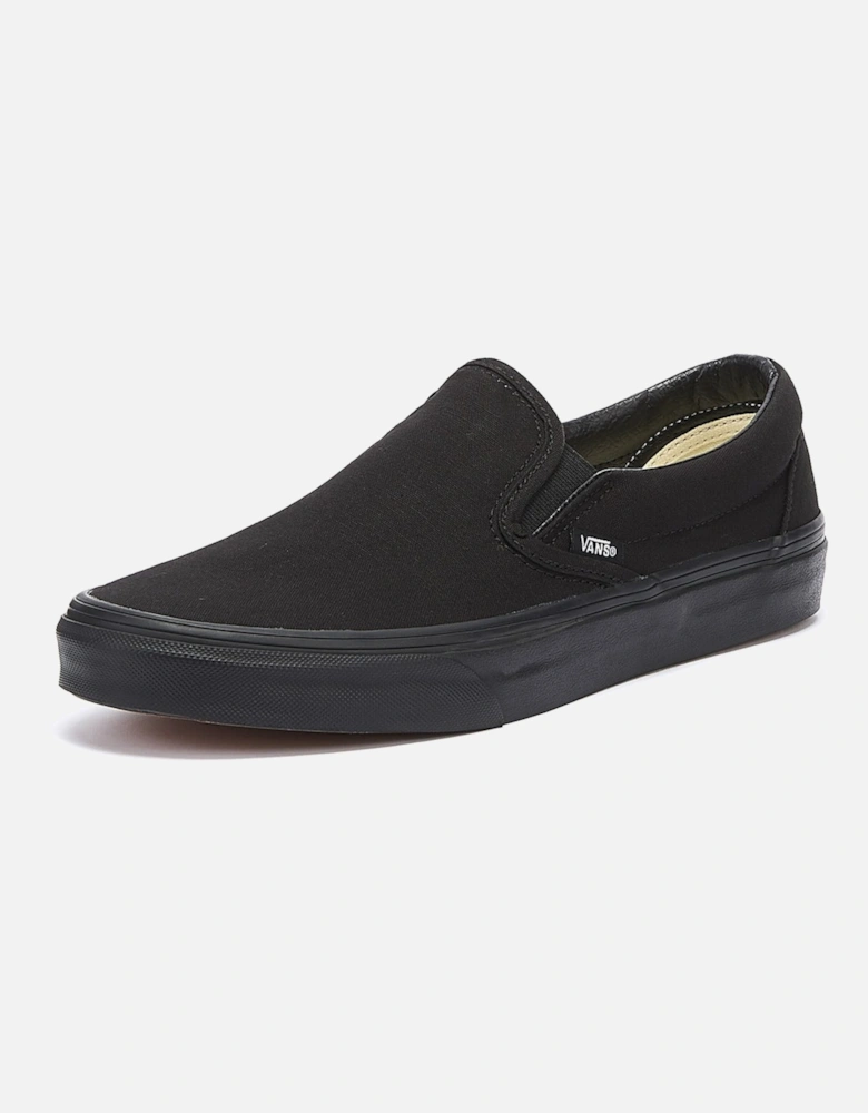 Classic Slip on Womens Black Canvas Trainers