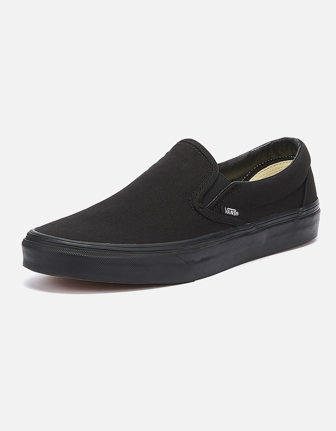 Classic Slip on Womens Black Canvas Trainers