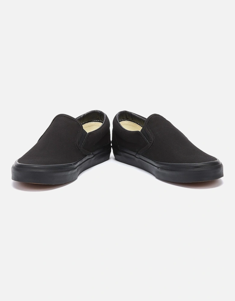Classic Slip on Womens Black Canvas Trainers