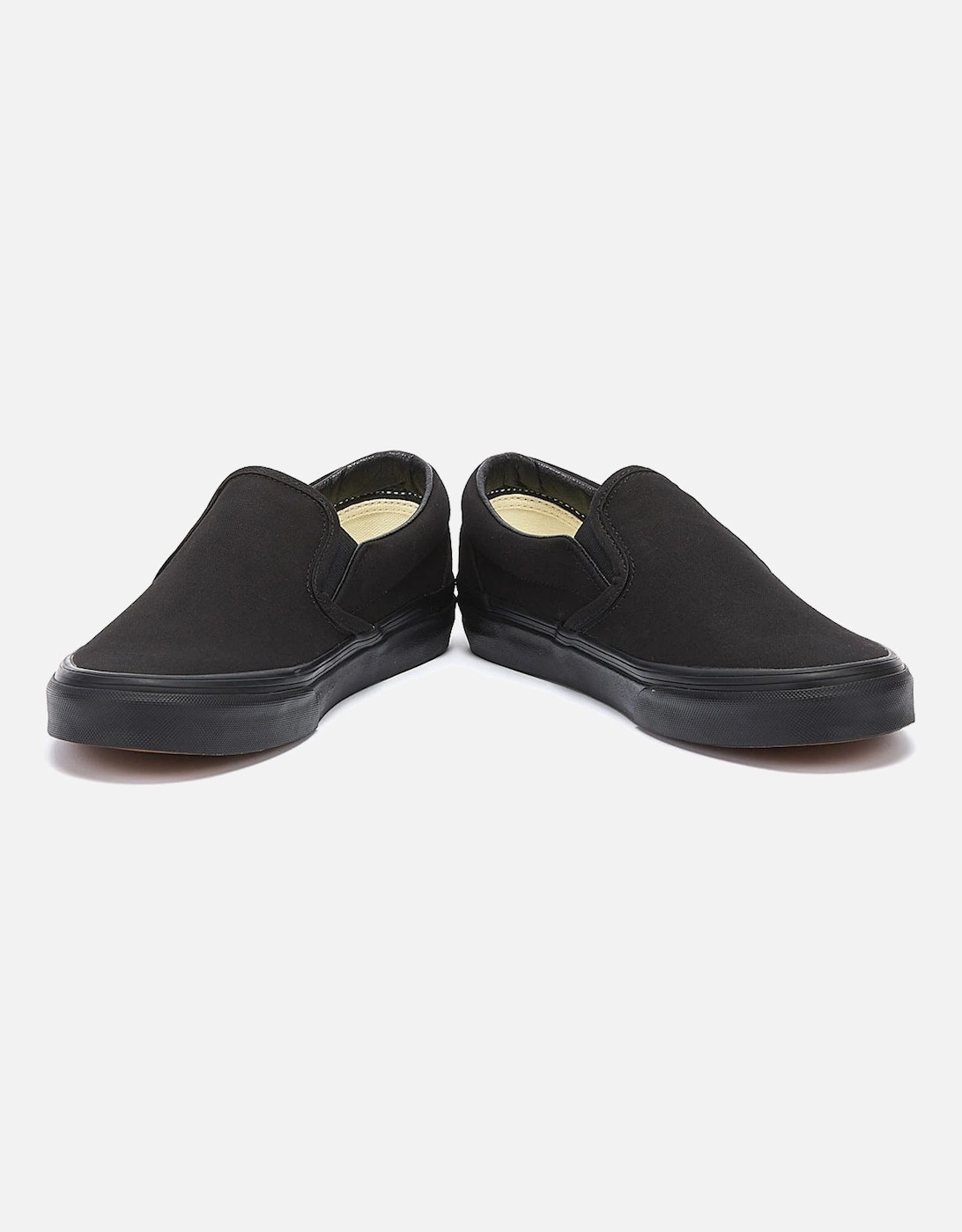 Classic Slip on Womens Black Canvas Trainers