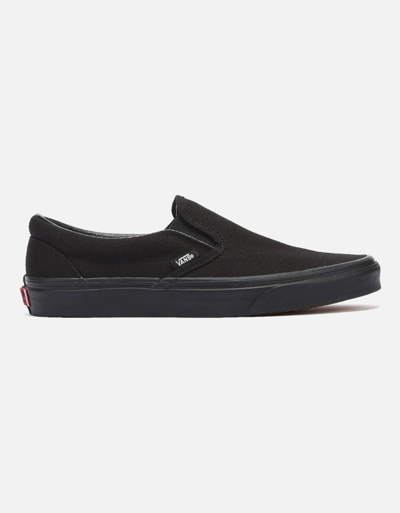 Classic Slip on Womens Black Canvas Trainers