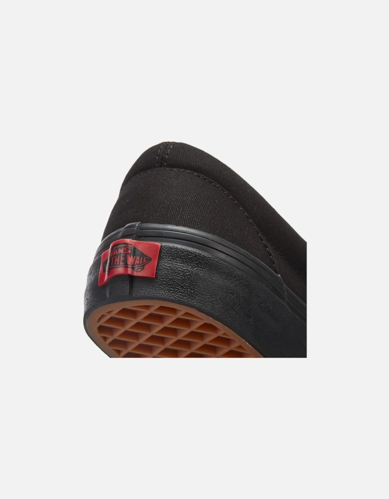 Classic Slip on Womens Black Canvas Trainers