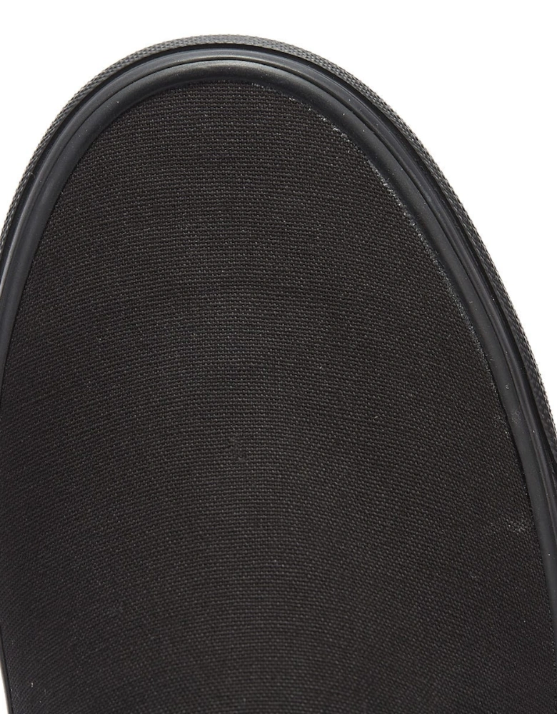 Classic Slip on Womens Black Canvas Trainers