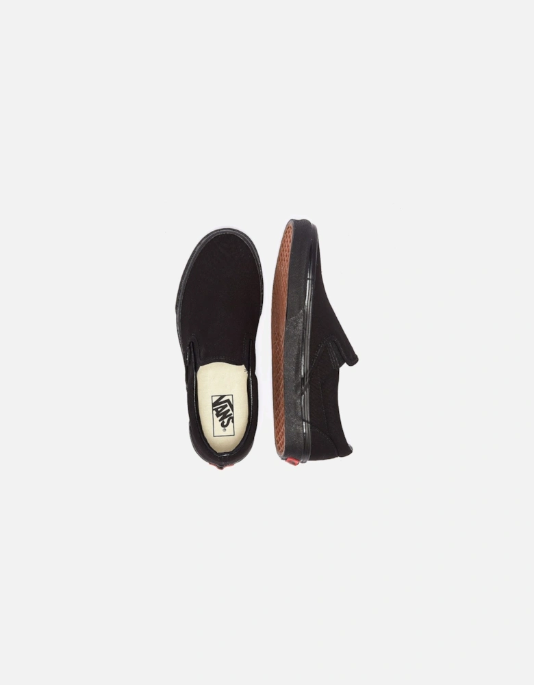 Classic Slip on Womens Black Canvas Trainers