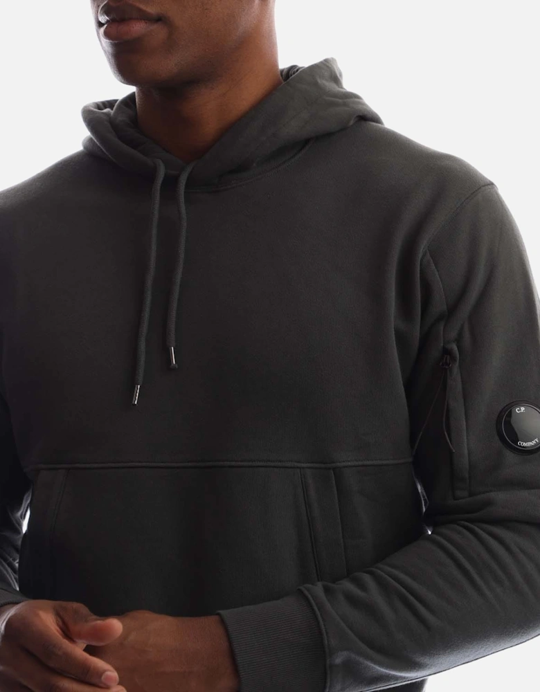 Diagonal Raised Fleece Lens Hoodie