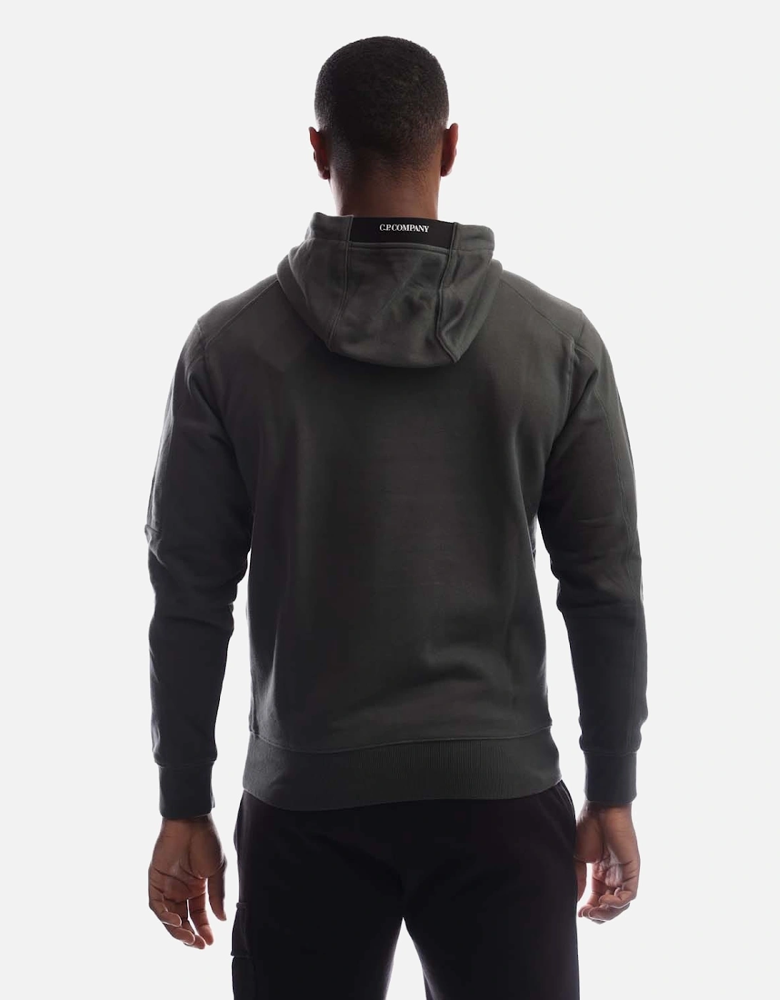 Diagonal Raised Fleece Lens Hoodie