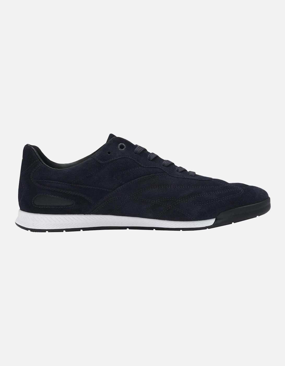 Men's Navy Titanium Suede Trainers, 5 of 4