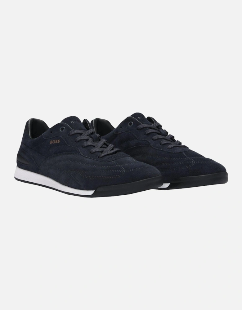 Men's Navy Titanium Suede Trainers