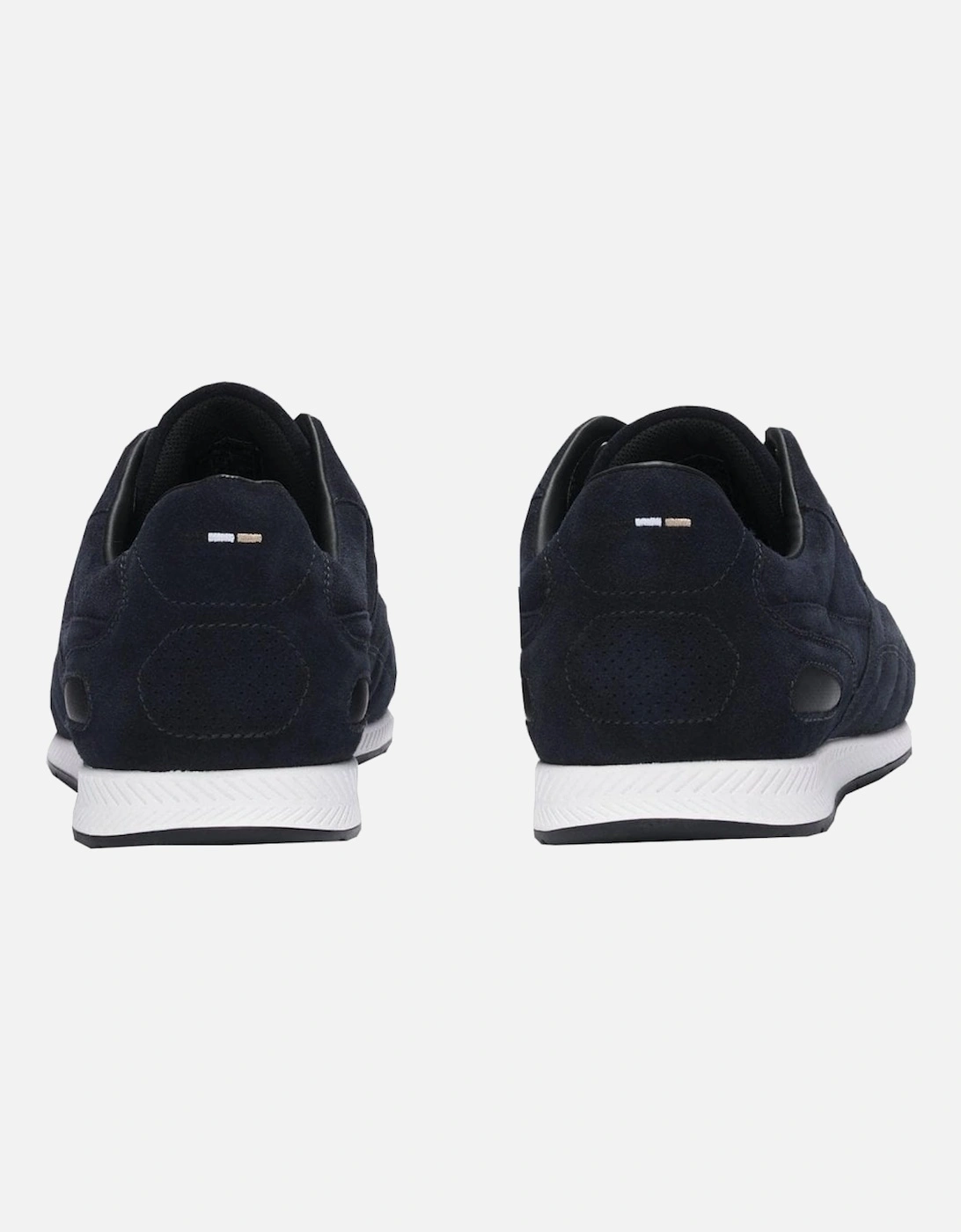 Men's Navy Titanium Suede Trainers