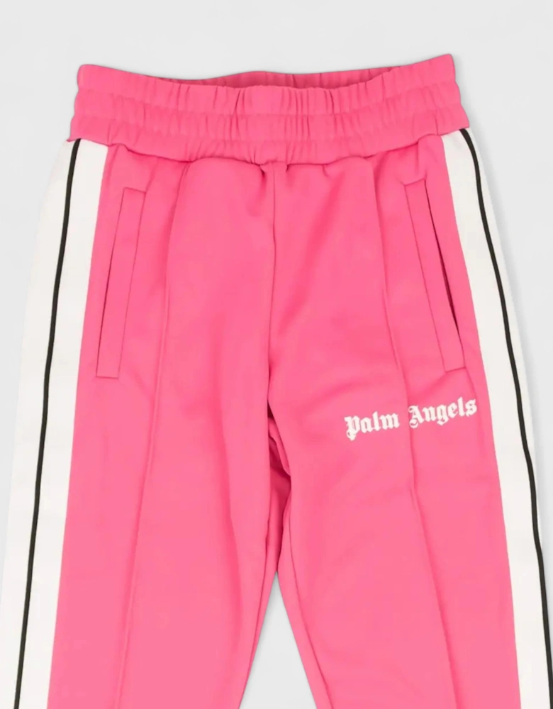 Women's Track Pants Fuchsia White