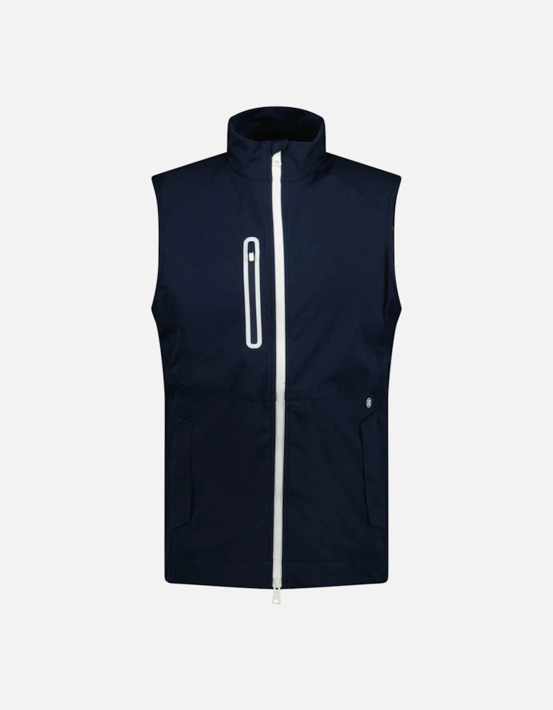 Full Zipup Golf Gilet Navy