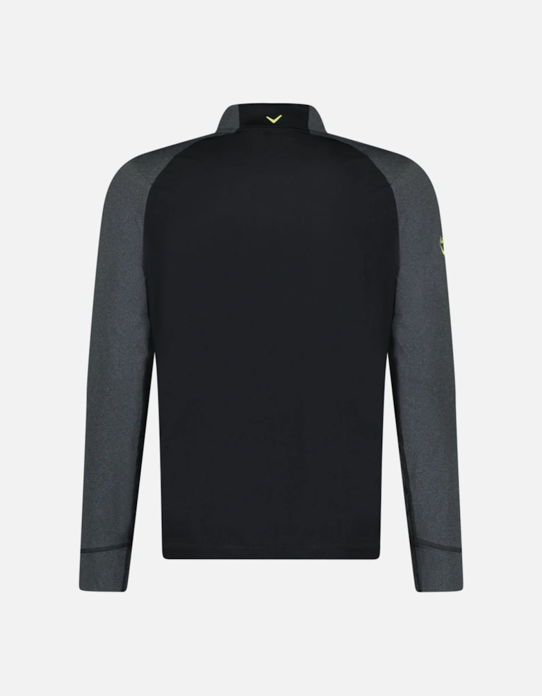 Aquapel Quarter Zip Golf Sweatshirt Black Caviar